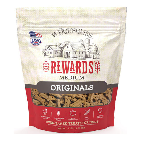 Wholesomes Rewards Originals Medium Dog Treats 3lb - Poudre Pet and Feed Supply